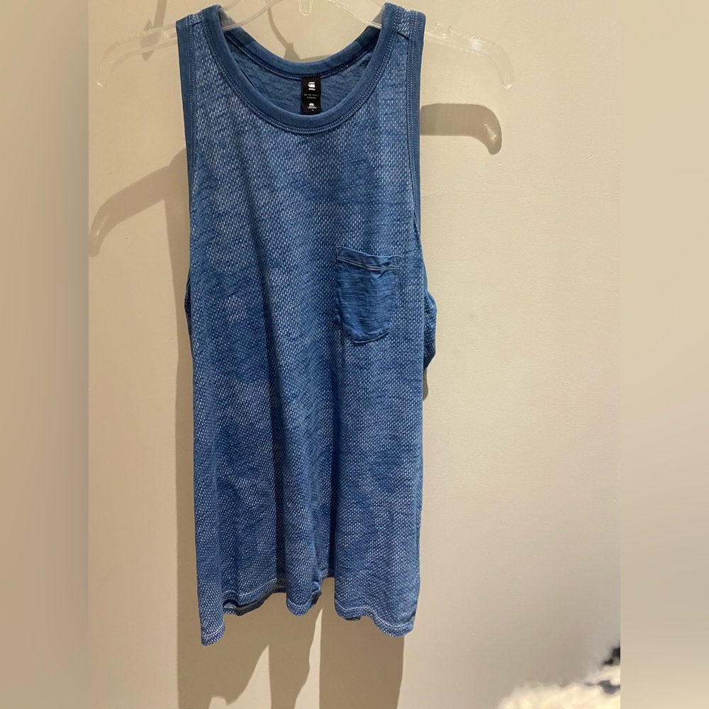 Ladies G-Star RAW Blue Patterned Tank Top